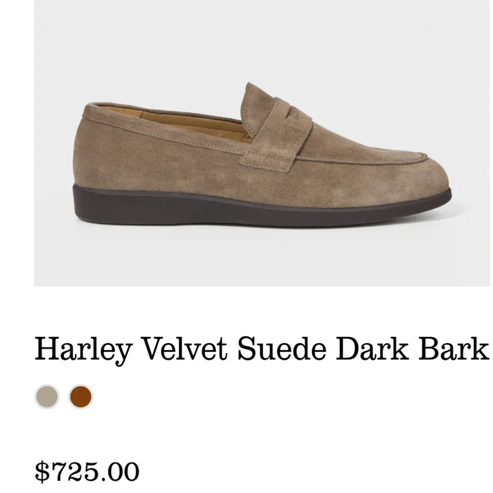 Harry of London Men's Suede Loafers - Dark Gray‎ size 46 US12